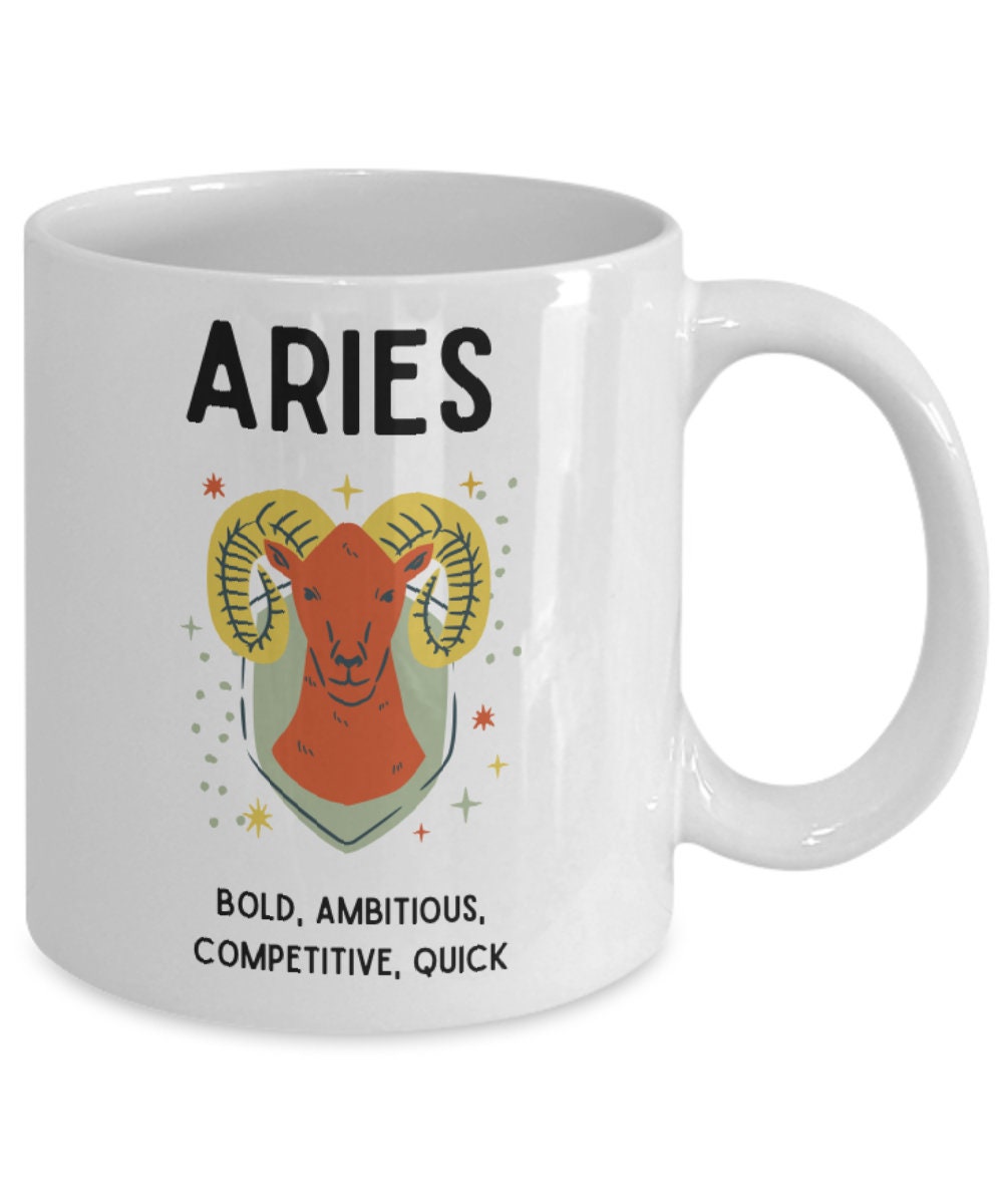 Aries coffee mug astrology zodiac signs gift horoscope Etsy