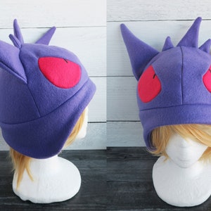 Purple Ghost Fleece Hat - Ready to Ship Halloween Costume