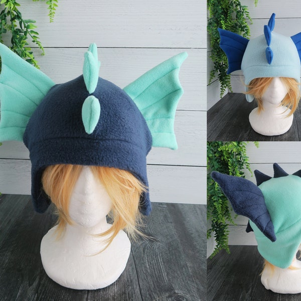 Sea Serpent - Kelp Dragon - Water Dragon Fleece Hat - Ready to Ship Halloween Costume