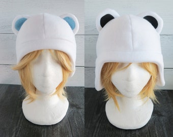 Polar Bear Fleece Hat - Ready to Ship Halloween Costume