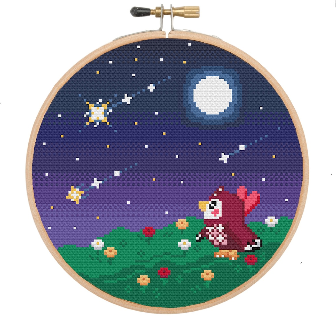 Stargazing Celeste  Animal Crossing  Cross stitch image 2