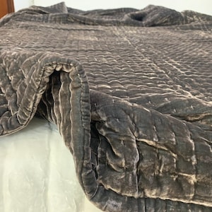 Luxury silk velvet blanket comforter duvet, 2 silk velvet sides, coverlet, bedspread, Handmade Silk Velvet Bedding Sets, hand stitched style