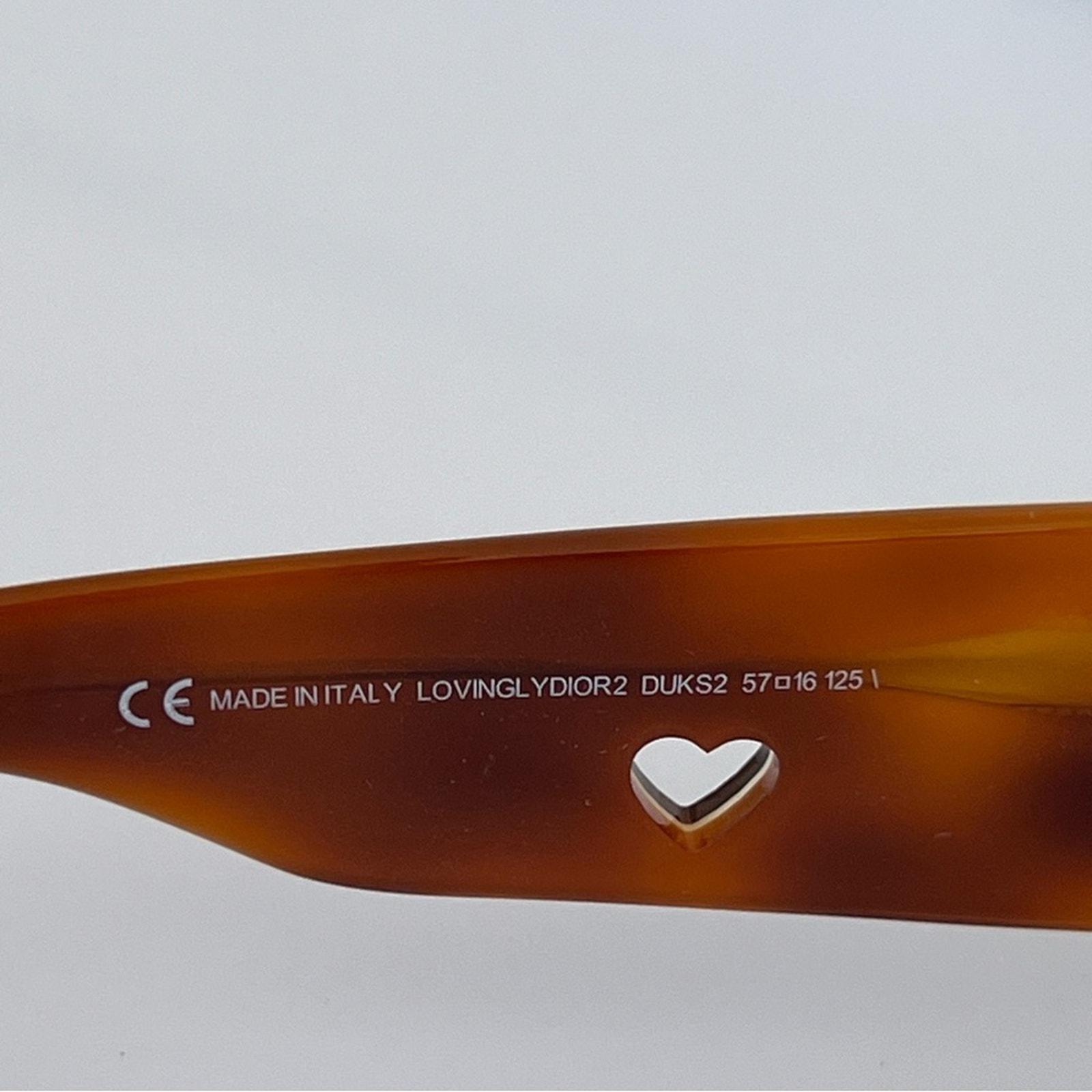 Dior Lovingly Sunglasses Tortoise White Cutout Hearts  display picture 3