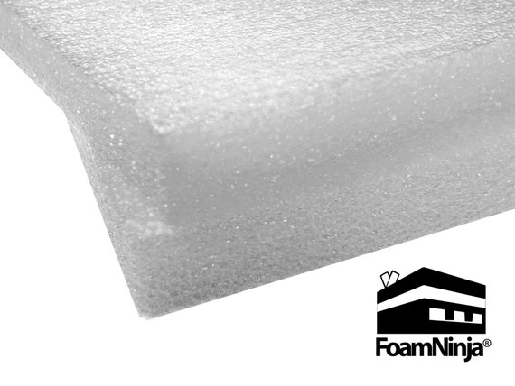 Foam Ninja Polyethylene Foam Sheet 12 X 12 X 1 Inch Thick 2 Pack White  Custom Foam Inserts High Density Closed Cell PE Case Packaging 