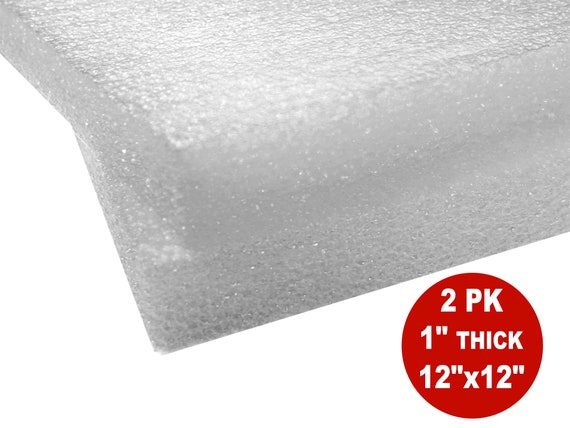 Foam Ninja Polyethylene Foam Sheet 12 x 12 x 1 Inch Thick - 4 Pack White -  Custom Foam Inserts High Density Closed Cell PE Case Packaging Shipping 