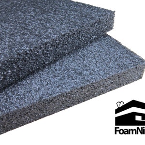 Foam Ninja Polyethylene Foam Sheet 12 x 12 x 1/2 Inch Thick - 2 Pack Black Charcoal - Custom Foam Inserts High Density Closed Cell PE Case