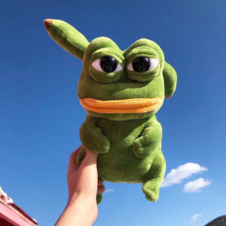 pepe the frog pikachu plush