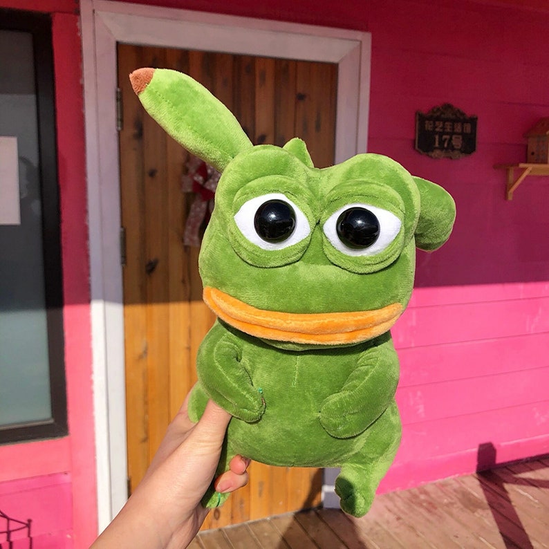 pepe the frog pikachu plush