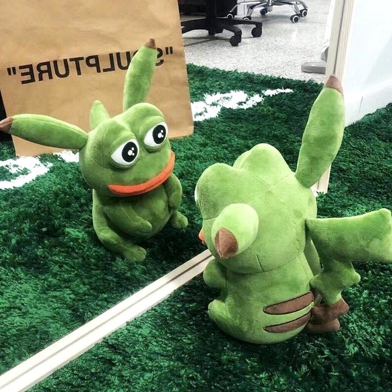 Pikafrog Ugly Cute Green Pepe Frog Pikachu Pokemon Meme - Etsy