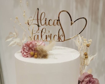 Wedding cake decoration | Personalized with name | Cake topper | Cake decoration | Wedding cake | Cake topper