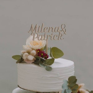 Caketopper Holz personalisiert mit Namen | Hochzeitstorte | Tortenstecker |  Hochzeit | Torten Dekoration |
