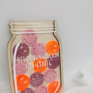 Belohnungsglas Kinder | Motivationsglas aus Holz | Motivation | Belohnung | Mit dem Namen personalisiert