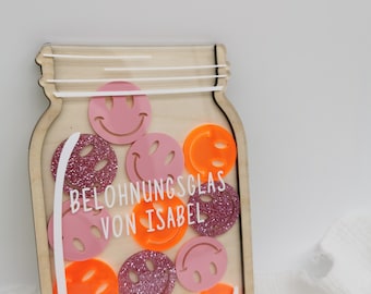Reward glass for children | Motivational glass made of wood | Motivation | Reward | Personalized with the name