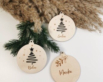 Personalized wooden Christmas ball | Tree decoration | Gift Pendant | Christmas ornament