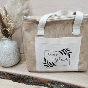 Cooler bag Picnic bag Picnic basket Bag for picnic Jute bag for snacks and drinks image 3