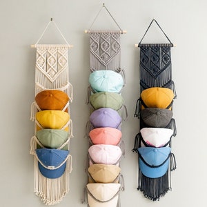 Appendiabiti da muro, Organizzatore di cappelli, Regalo per gli amanti dei berretti, Arredamento della fattoria, Appendiabiti da parete, Portaberretti da palla, Regali per uomini, Porta cappelli da baseball H78