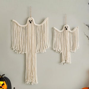 Macrame Halloween Ghost, Rope Ghost, Halloween Ghost, Ghost Decorations, Ghost Decor, Hanging Ghost, White Ghost, Halloween Decor V20