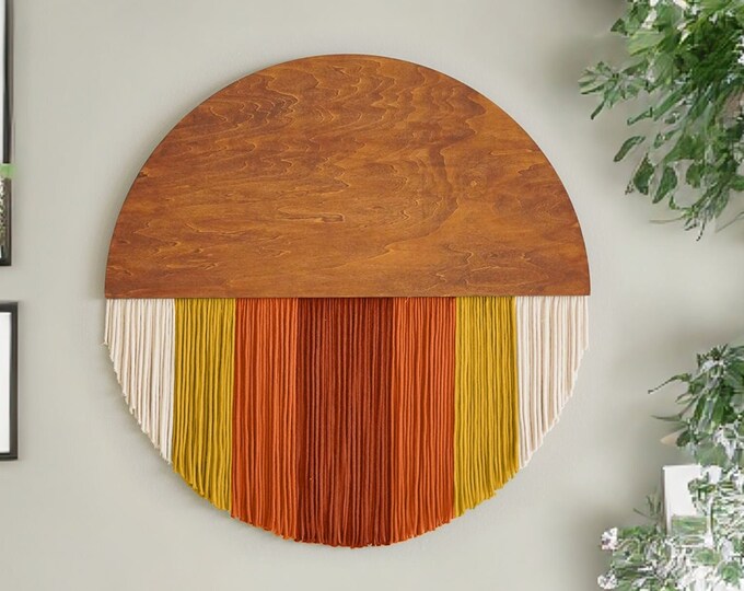 Macrame Wall Hanging, Wall Tapestry, Hippie Home Decor, Mothers Day Gift, Scandinavian Decor, Round Wall Décor, Gift For Mom V07