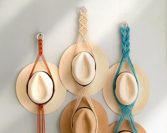 Boho Hat Hanger, Gifts For Women, New Home Gifts, Bedroom Decor, Boho Hat Display, Wall Cap Holder, Modern Wall Art, Bedroom Decor H01