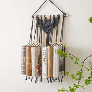 Bat Bookshelf Witchy Decor Gothic Home Decor Witchy Gifts Book Holder Hanging Bookshelf, Book Lover Gift Bat Lover, Goth Wall Decor H19