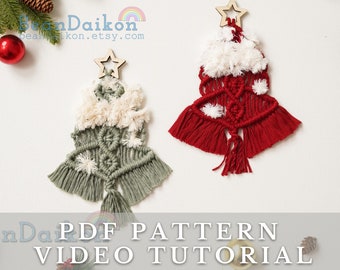 Macrame Pattern Christmas Tree PDF Tutorial, Holiday Diy, Macrame Beginner, Macrame Beginner Pdf, Macrame Pdf, Minimalist Christmas P23