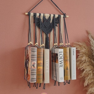 Étagère en macramé chauve-souris, cadeaux personnalisés, étagère unique, décoration de salon, cadeaux pour sorcières, décoration d'intérieur, art mural bohème, cadeau pour elle H19