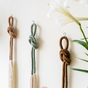Wrapped Knot Wall Hanging Rope Art, Modern Macrame Rope Wall Art, Mid