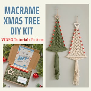 DIY Christmas Kit, Christmas Tree Kit, Macrame Christmas, Christmas Tree, Diy Christmas, Teen Craft Kit, Holiday Home Decor K62