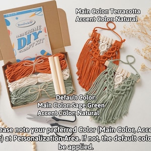 Easy Macrame Craft Kit, Macrame Beginner Kit, DIY Craft Kit For Adult, Macrame Diy Kit, Beginner Macrame Diy Kit for Women, Xmas Gifts K17 image 3