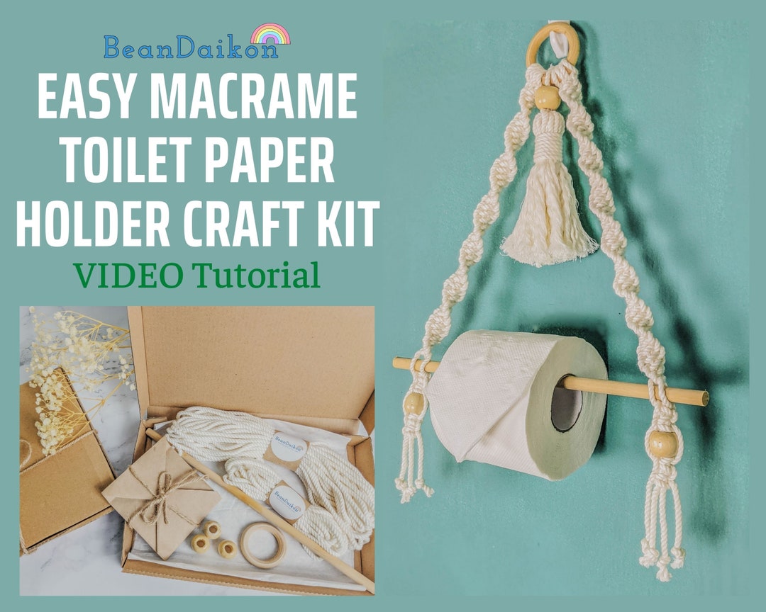 DIY Macrame Kit Toilet Paper Holder Craft Kit for Adult Etsy