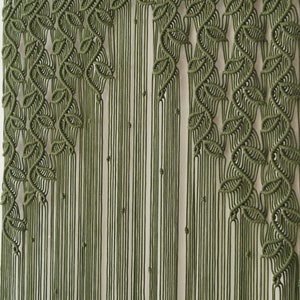 Macrame Curtain, Woodland Decor, Tapestry Curtain, Macrame Mural, Oversized Wall Art, Realtor Closing Gift, Door Valance, New Home Gift C01 image 4