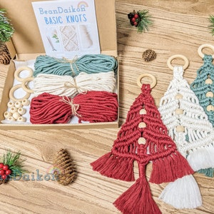 Macrame Christmas Tree DIY KIT, Christmas Craft Gifts, Holiday, Craft, Decoration, Wall Hanging, Festive, Gift Idea, Christmas Craft Kit K13 image 9