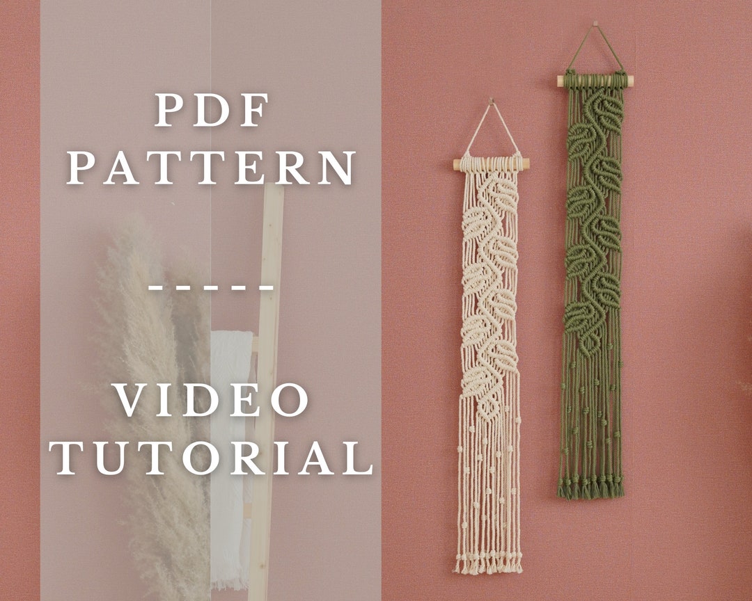 PDF Macrame Pattern, Macrame Hanging, Digital Craft Idea, Pdf Pattern