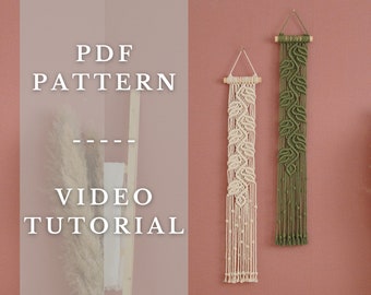 PDF Macrame Pattern, Macrame Hanging, Digital Craft Idea, Pdf Pattern Macrame, Macramé Wall Decor, Diy Kits For Adults, Macrame Pdf P29