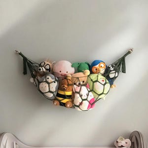 Macrame Stuffed Animal Hammock, Kids Room Decor, Squishmallow Hammock, Nursery Organizer, Macrame Toy Hanger, Toy StorageI25