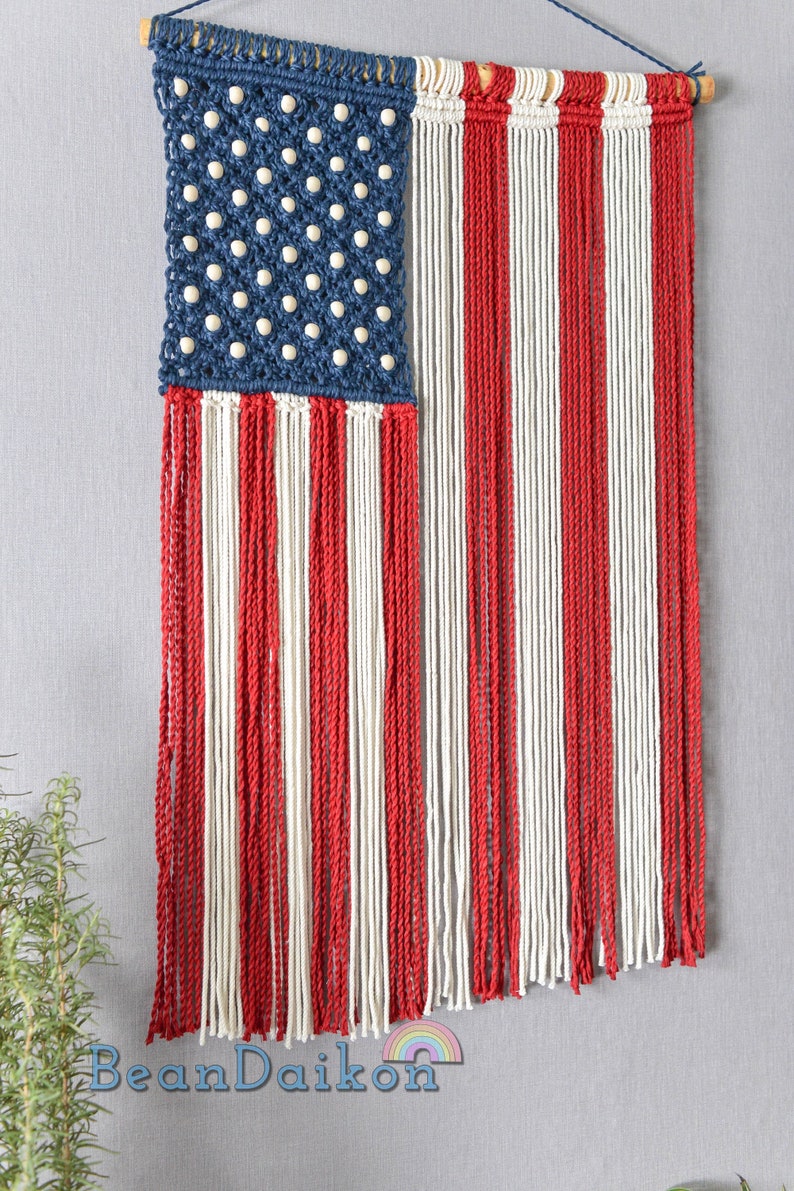 Large Boho American Flag, USA Symbolize, Military Home Decor, Police Officer Decor, Retirement Gifts, Independence Day,Military Mom Gift W34 image 8