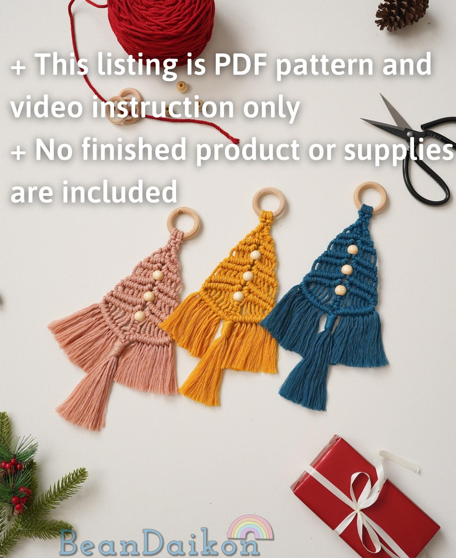 Christmas Tree Macrame Pattern PDF Instuction How to Pattern - Etsy