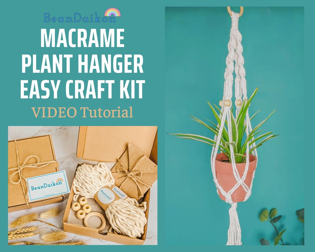 DIY Macrame Kit Plant Hanger DIY Kit DIY Hanging Planter - Etsy