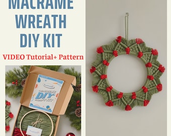 Macrame Wreath Kits, Christmas Decor, Christmas Activity, Diy Craft Kit, Holiday Home Decor, Handmade Gift, Adult Craft Kits K56