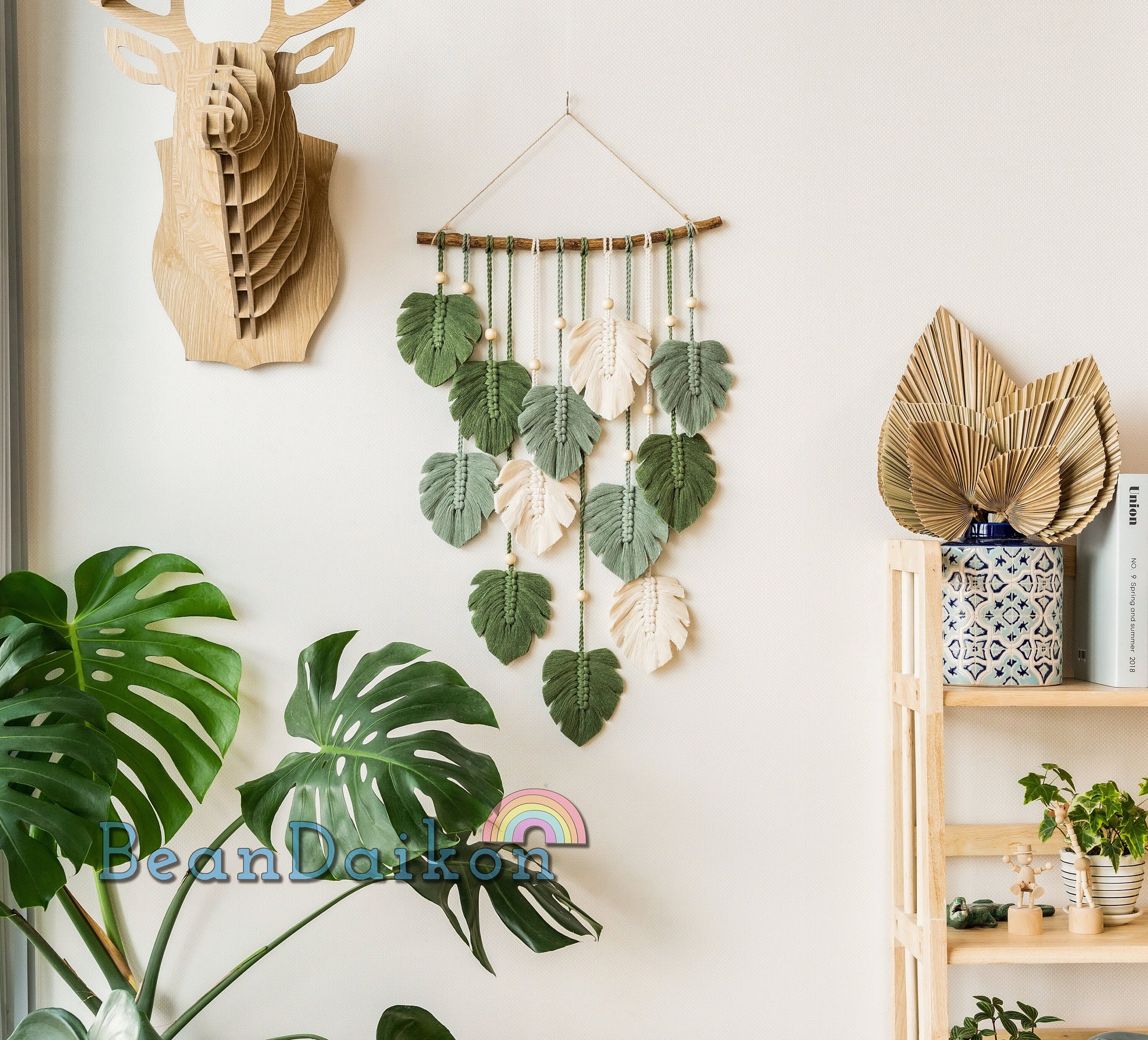 Macrame Monstera - Etsy