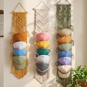 Makramee Hut Lagerung Organizer Wandregal Boho Decor Dad Raumanzeige I06