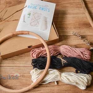 Easy Macrame Dreamcatcher Kit, Hoop Wall Hanging DIY Craft Kits, Diy Macrame Kit, Macrame Diy Kit, Teen Craft Kit, Adult Craft Kit K07 image 8