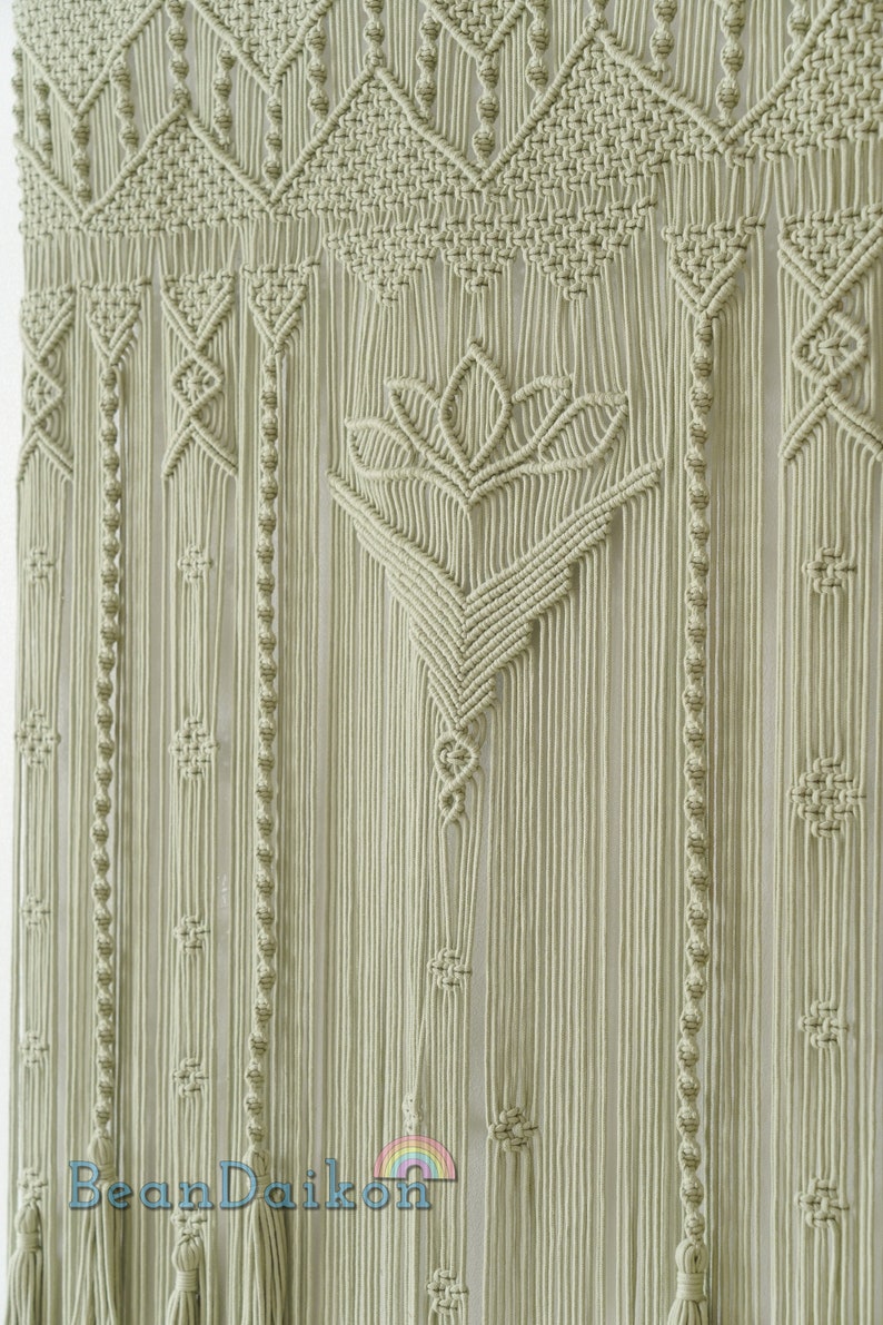 Macrame Curtain, Room Decor Aesthetic, Macrame Door Curtain, Bedroom Wall Decor, Room Divider Curtain, Fiber Wall Hanging, Home Decor C17 image 10