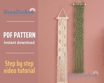 Macrame Patterns, Boho Nursery Decor, Instruction Macrame, Home Decor DIY, Geometric Wall Art, Crafts Patterns, Kit For Beginner P29