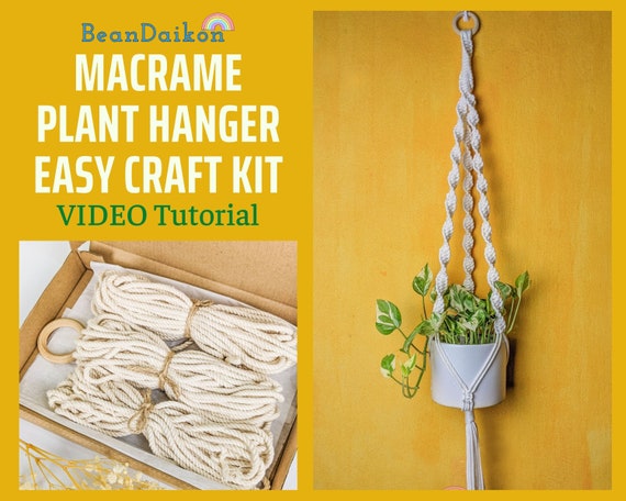 DIY Macrame Plant Hanger Kit Make Your Own Gardener Lovers Gift  Personalised Colours 