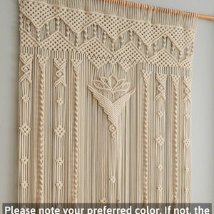 Macrame Curtain, Room Decor Aesthetic, Macrame Door Curtain, Bedroom Wall Decor, Room Divider Curtain, Fiber Wall Hanging, Home Decor C17 image 3