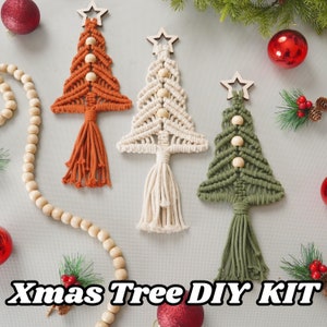 Christmas Tree Kit, Macrame Christmas, Christmas DIY Kit, Crafts For Teens, Adult Diy Kit, Gift For Friend, Xmas Decor, Holiday Craft K63