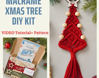 Christmas Tree Kit, Christmas Activity, Diy Decor, Simple Macrame, Xmas Gift Box, Do It Yourself, Art Kits For Teens, Macrame Xmas Kit K53