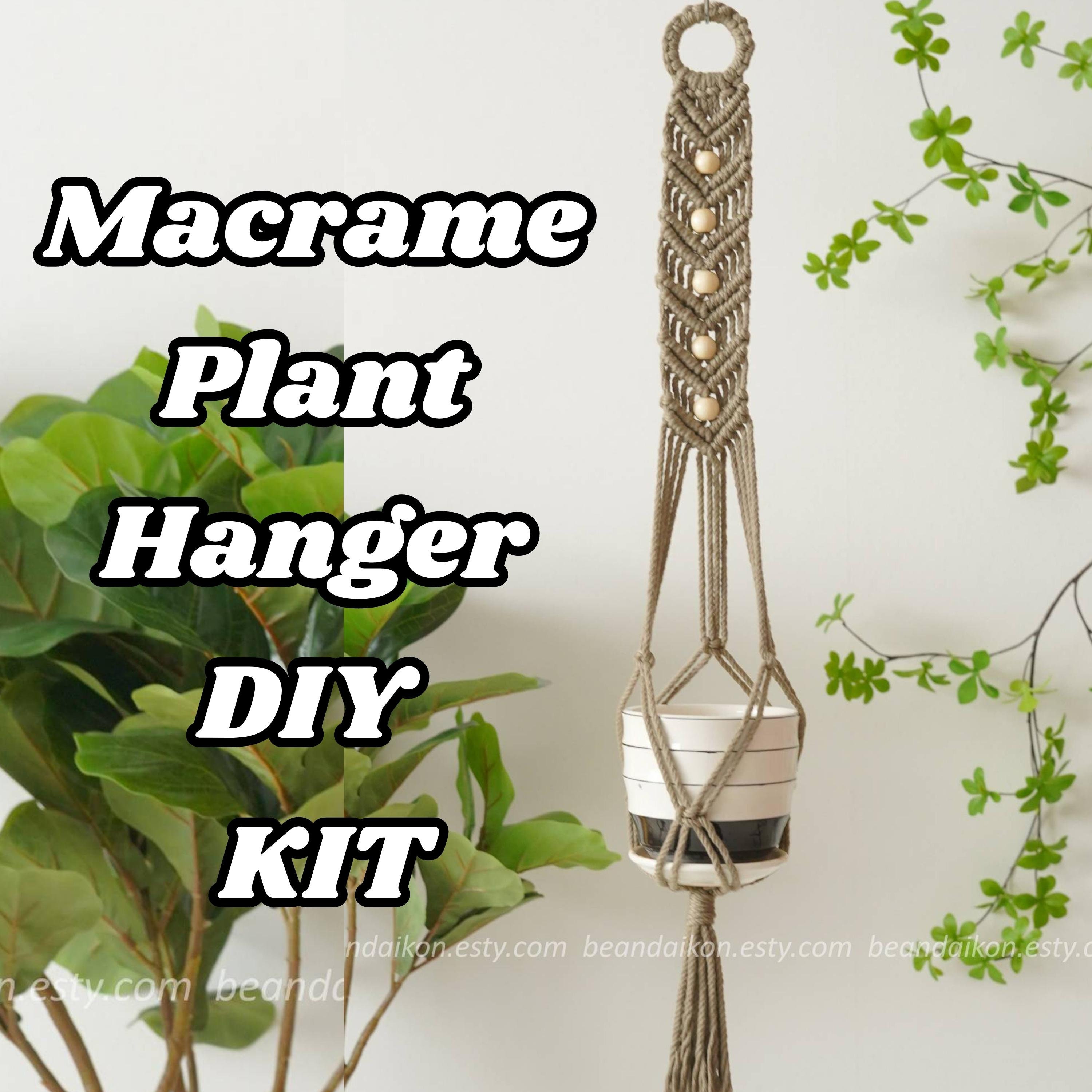 Macrame Plant Hanger Macrame Cord, DIY Kit for Boho Decor K34