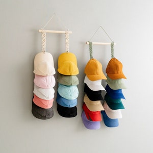 Personalized Cap Rack, Hat Storage, Gift for Him for Dad, Closet ...